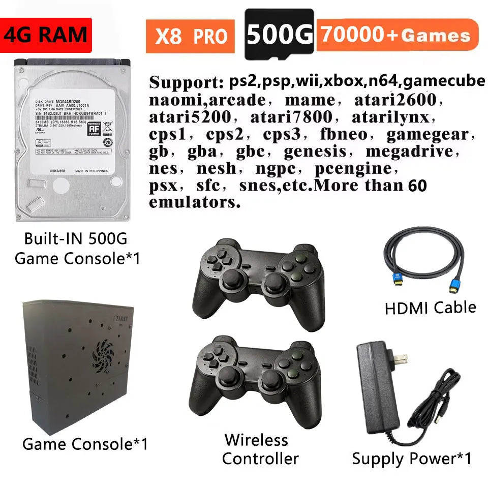 X8 Retro Gaming Console With 70000 Plus Games