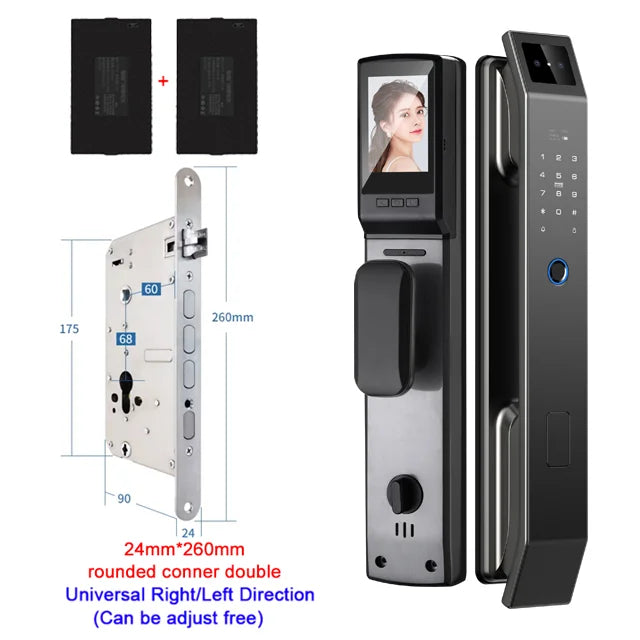 YKESDL 3D Face Recognition Door Lock With Camera