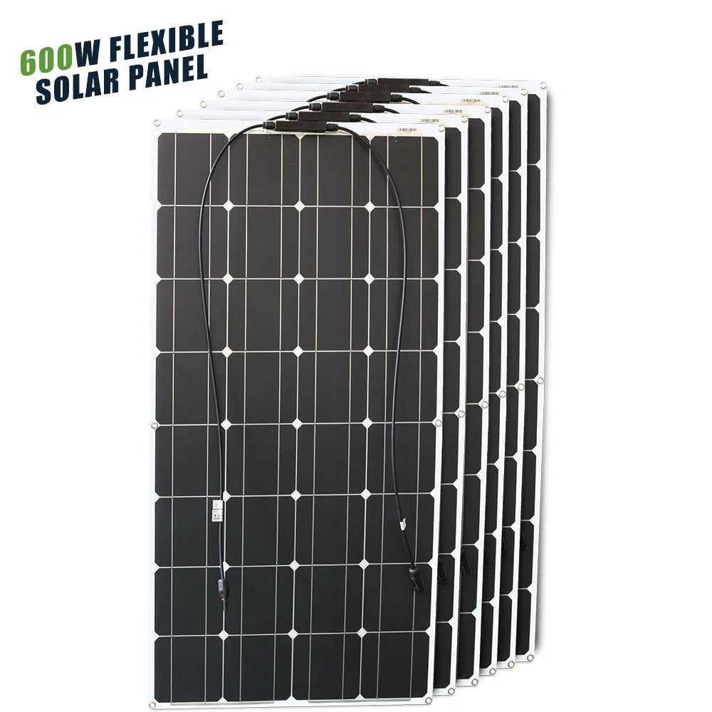 ASUNERGE 12V Flexible Monocrystalline Solar Panel