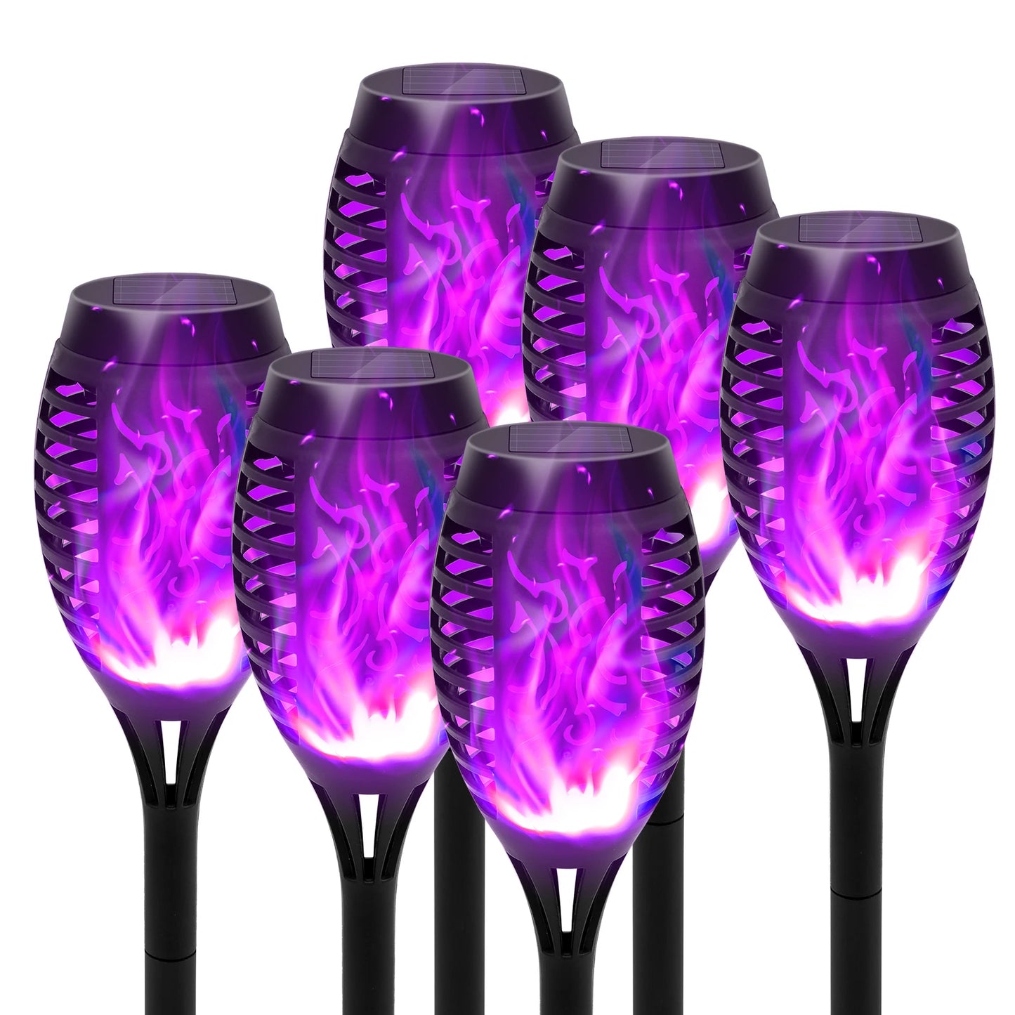 Solar Flame Torch Lamp Waterproof for Garden and Lawn