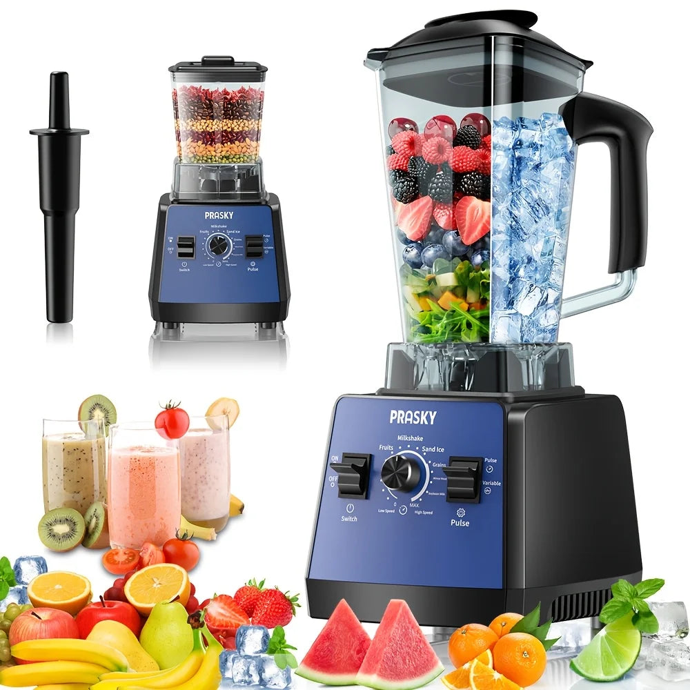 Prasky 2400W High Speed Blender And Grinder Combo
