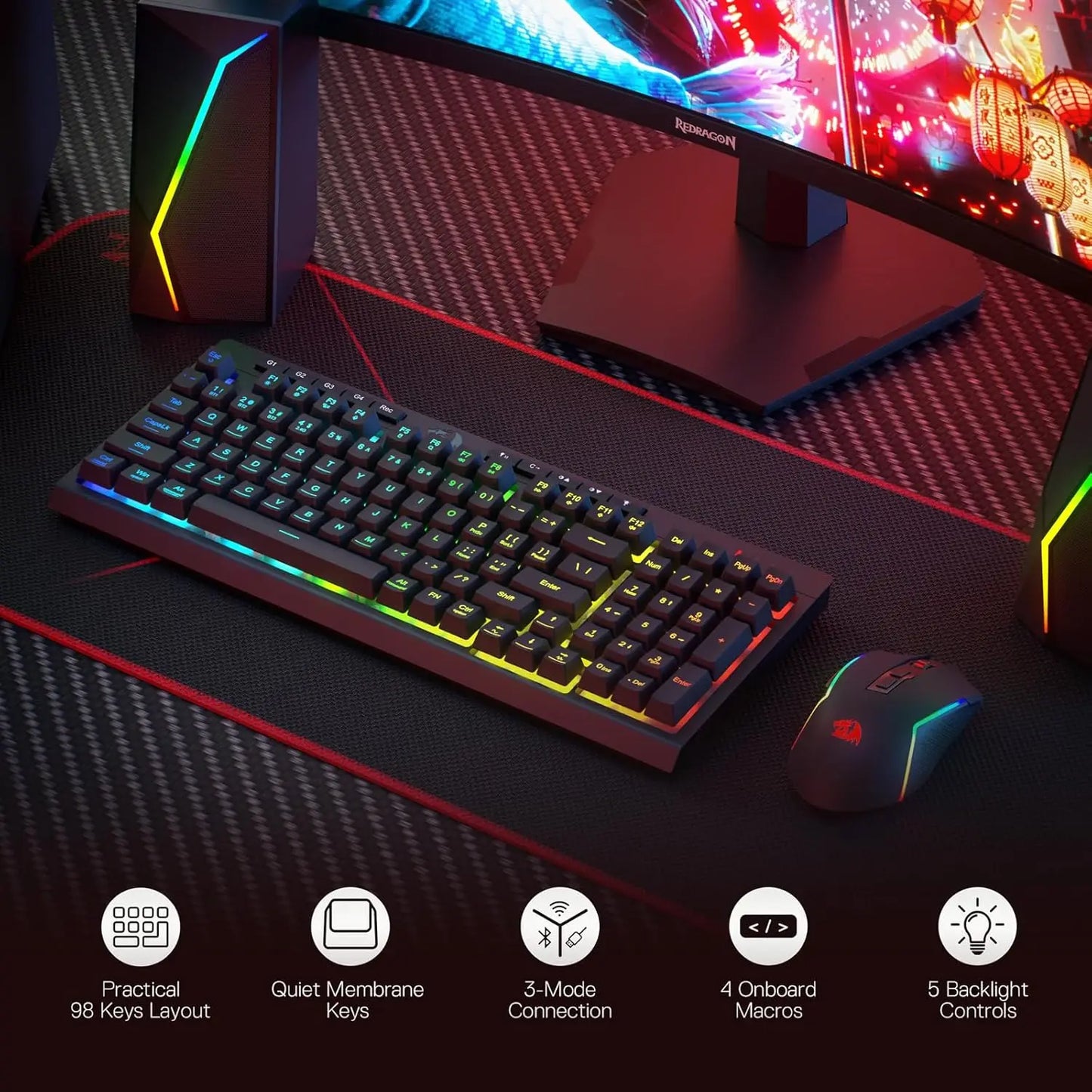 Redragon S142 Wireless Gaming Keyboard And Mouse Combo