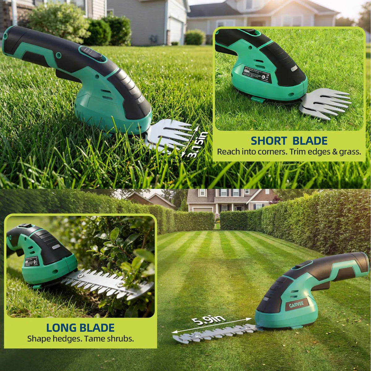 Twister CK Cordless 2-in-1 Grass Shear And Shrub Trimmer