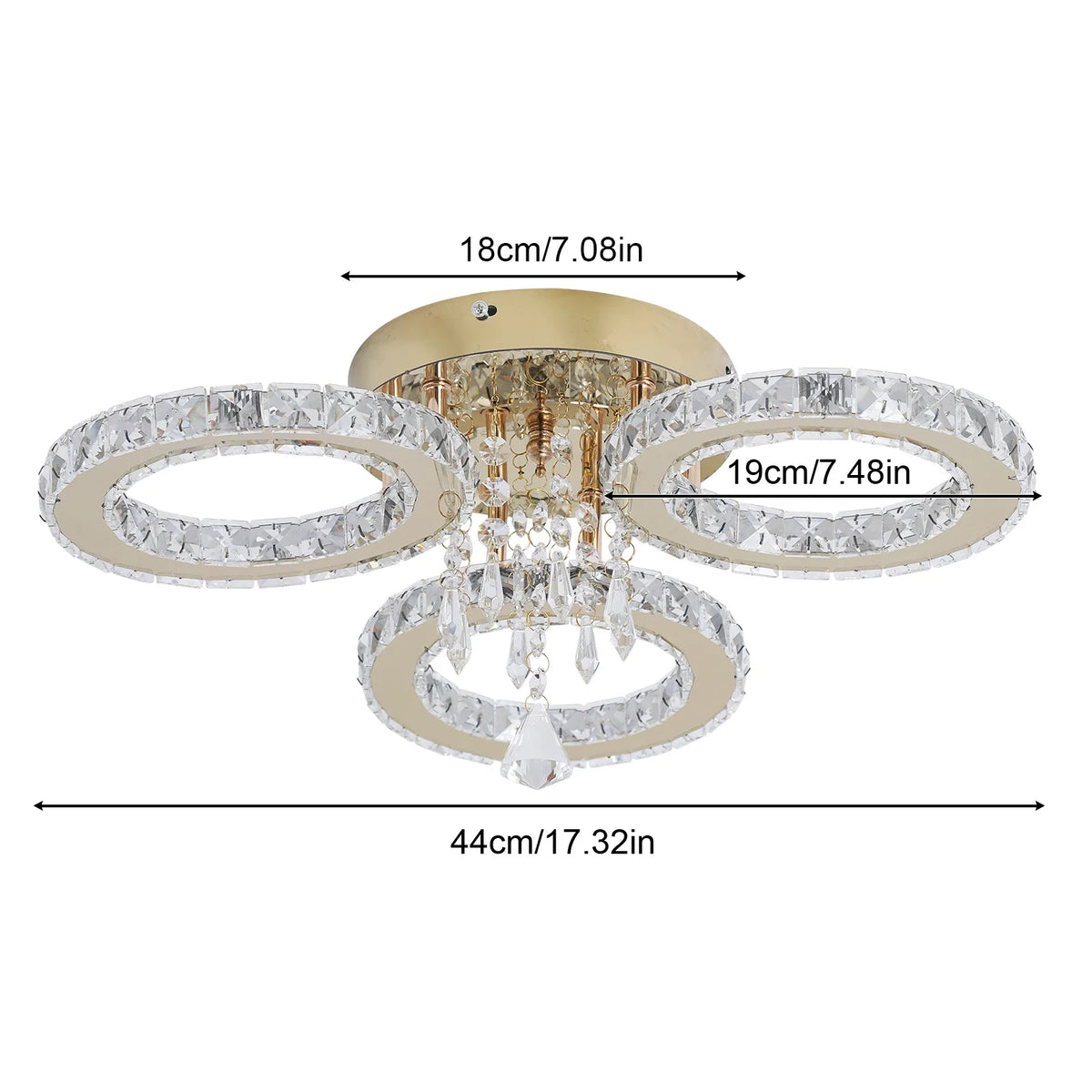 Vetrulus Modern LED Crystal Ceiling Chandelier