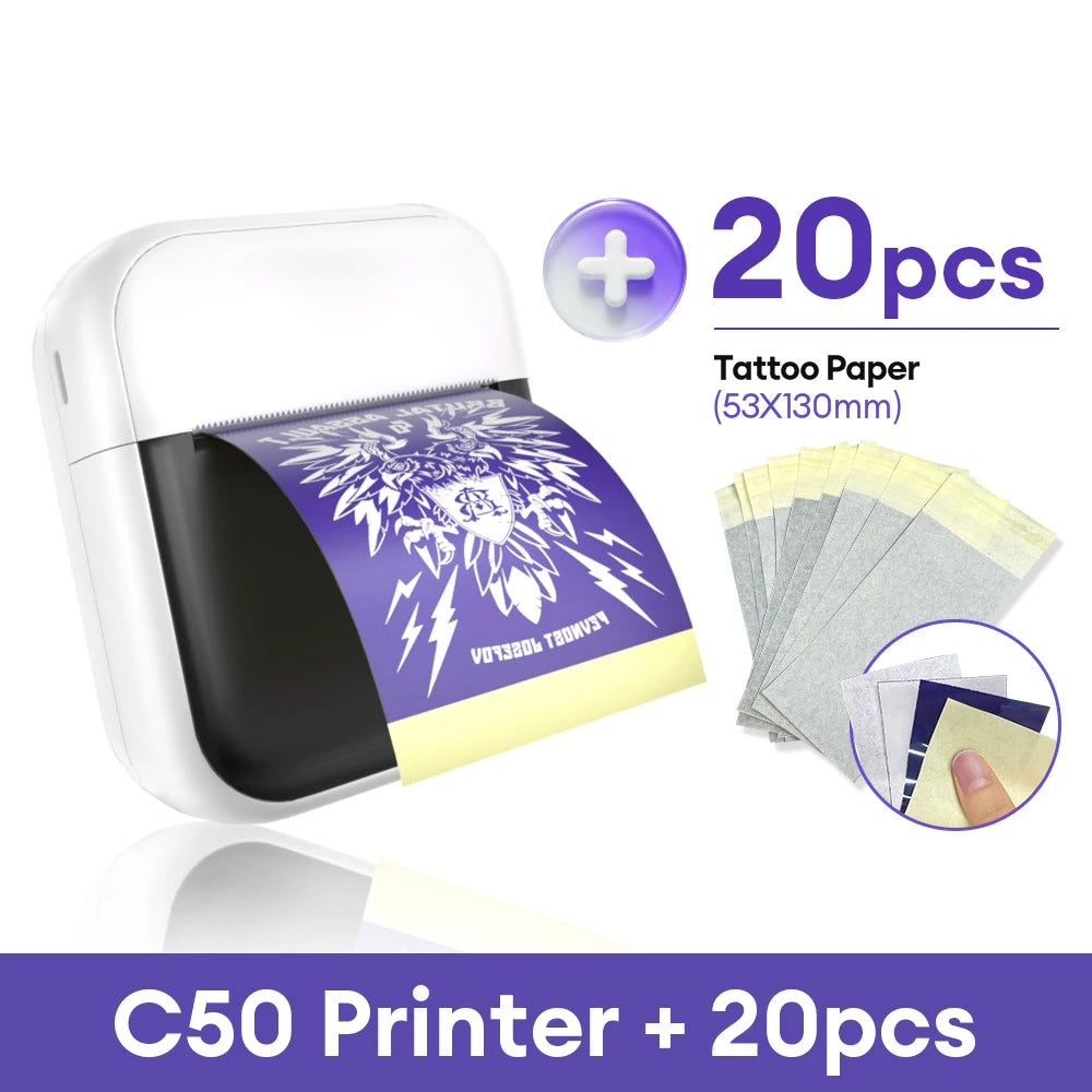 Portable Bluetooth Thermal Label and Tattoo Printer