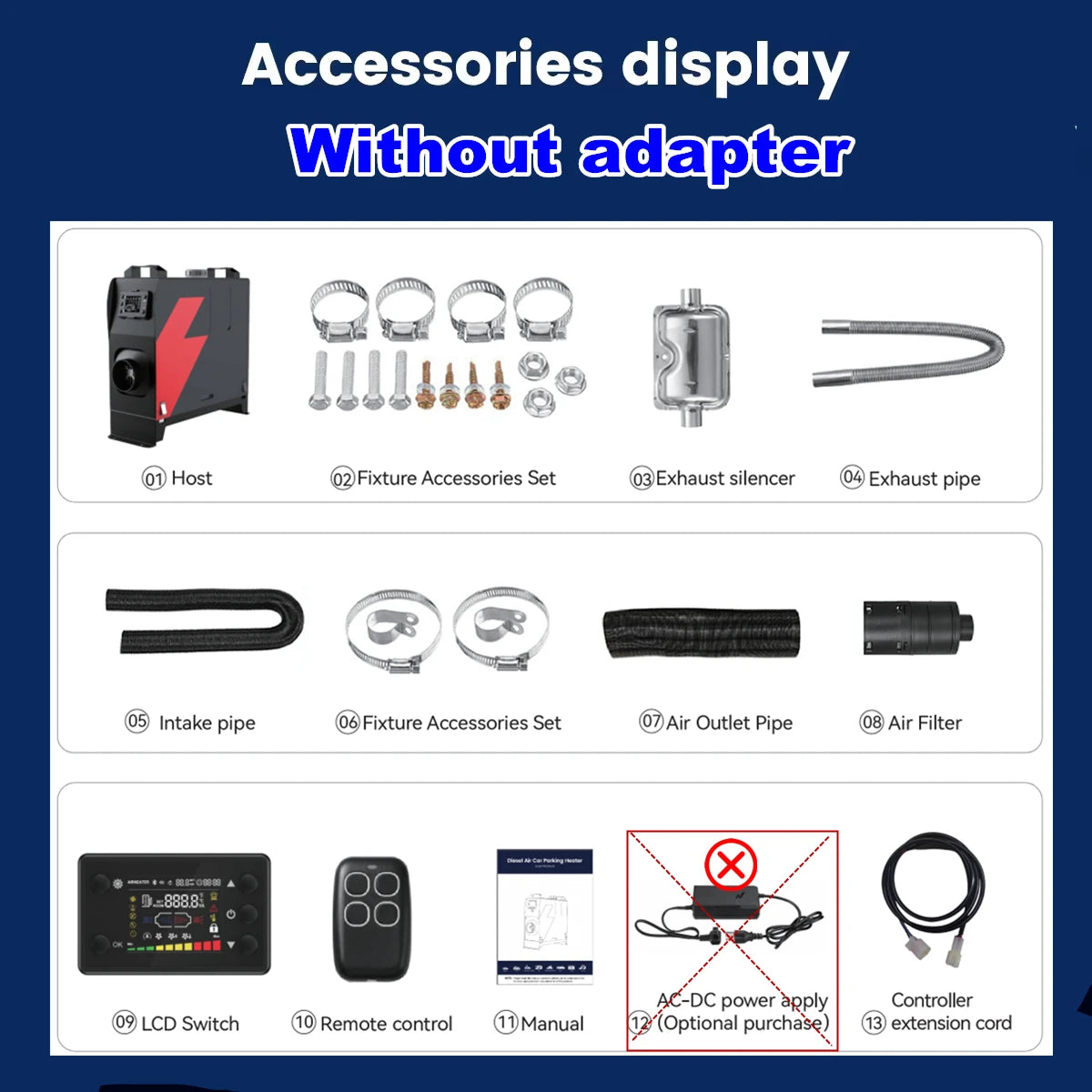 Hcalory 8KW Diesel Auxiliary Heater Bluetooth App Control