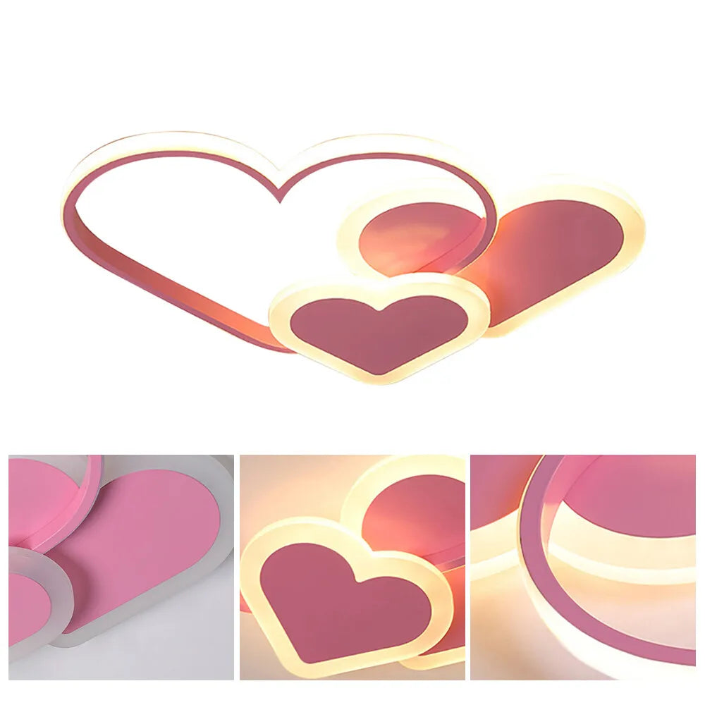 Heart Shaped LED Ceiling Lamp with Remote Control