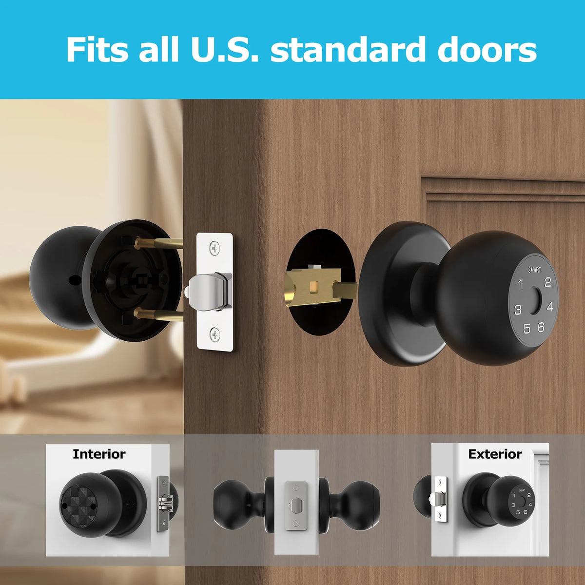 Viladepot Biometric Smart Door Lock With Fingerprint