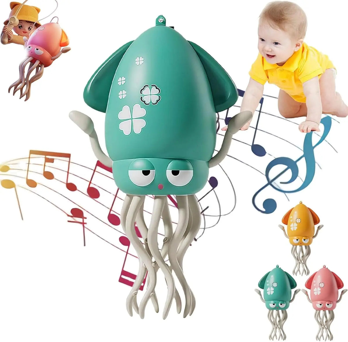 Conusa Electric Dance Octopus LED Music Baby Toy