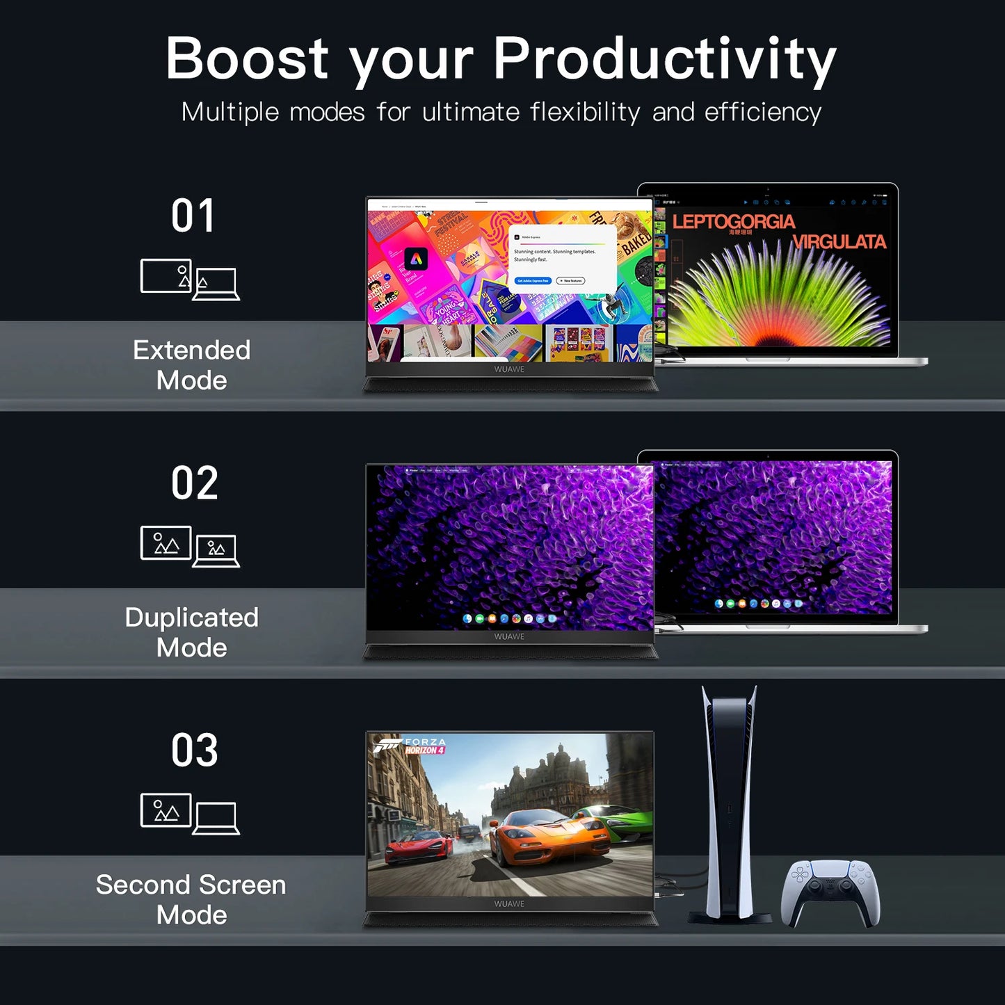 Portable Laptop Monitor 1080P USB C HDMI HDR