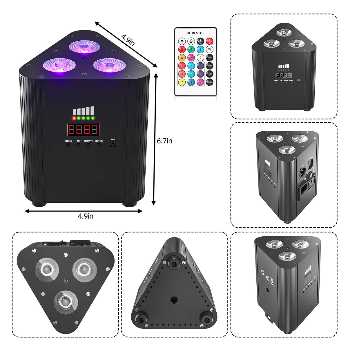 U'King RGBW LED DMX Wireless Stage Par Light