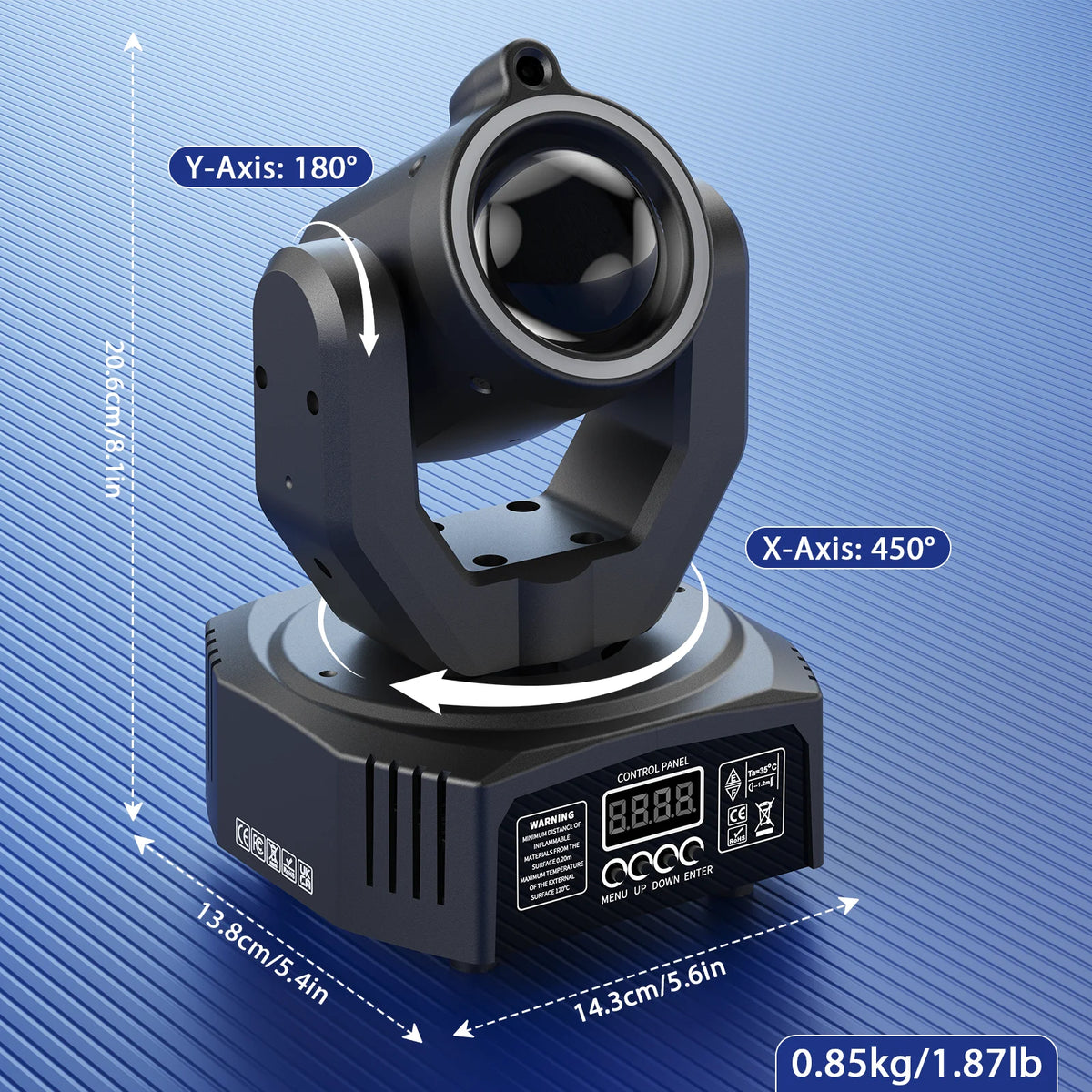U'King RGBW Moving Head Stage Light With DMX