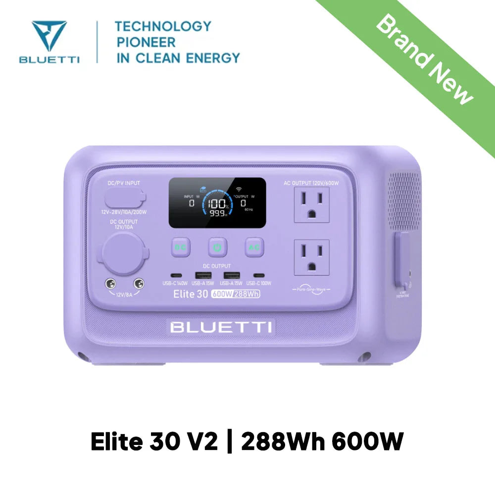 BLUETTI Elite 30 V2 288Wh 600W Portable Power Station