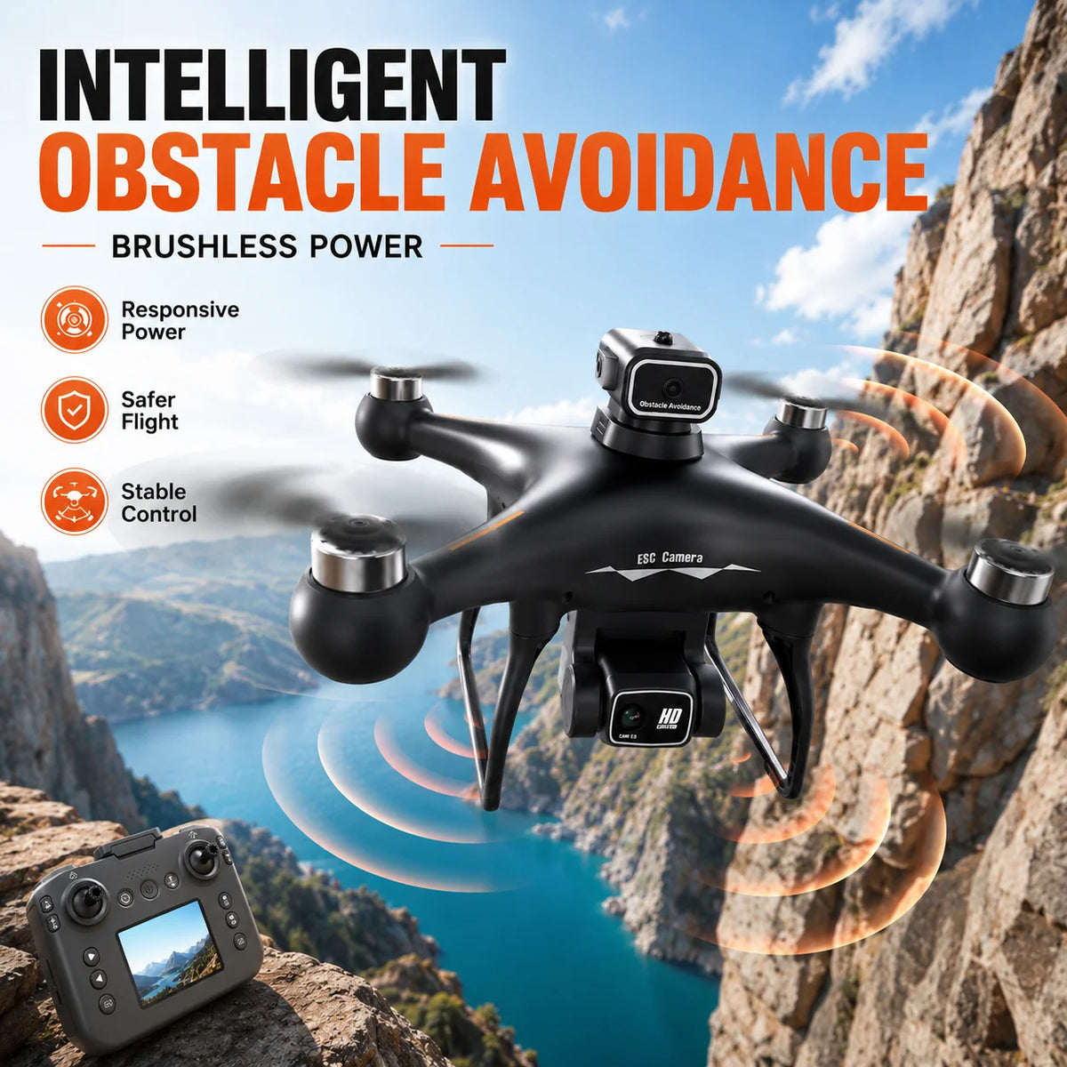 ZNLYRION RC Drone With Brushless Motor And WiFi Camera