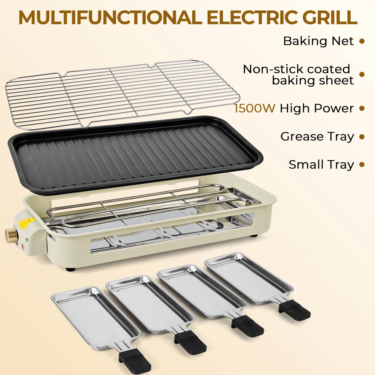 Suslas Electric Indoor BBQ Grill Raclette