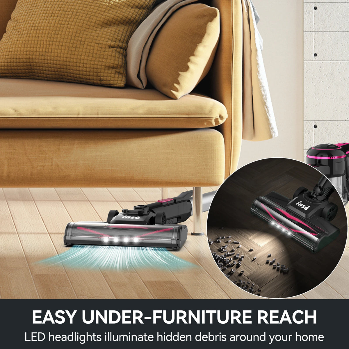 INSE N5T Cordless Vacuum Cleaner With HEPA Filter