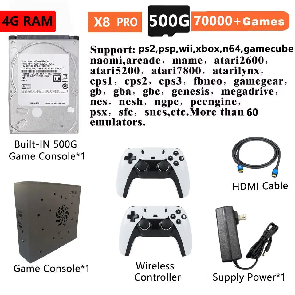 X8 Retro Gaming Console With 70000 Plus Games