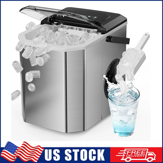 SHICUO Countertop Ice Maker Self Cleaning 9 Bullet Ice