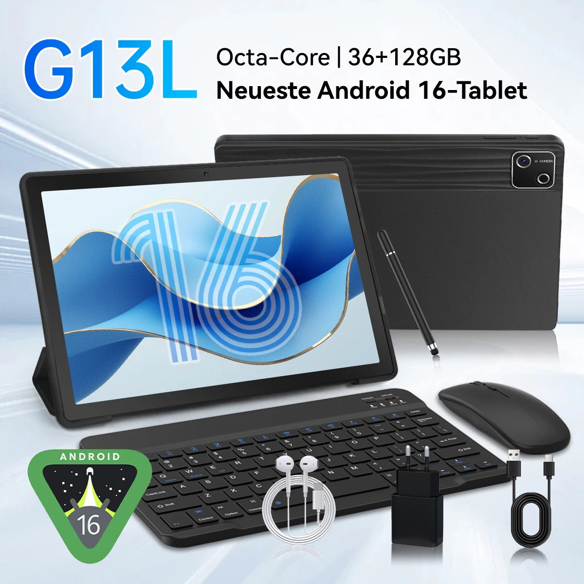 MODERNESS Octa Core Android Tablet with Keyboard Set