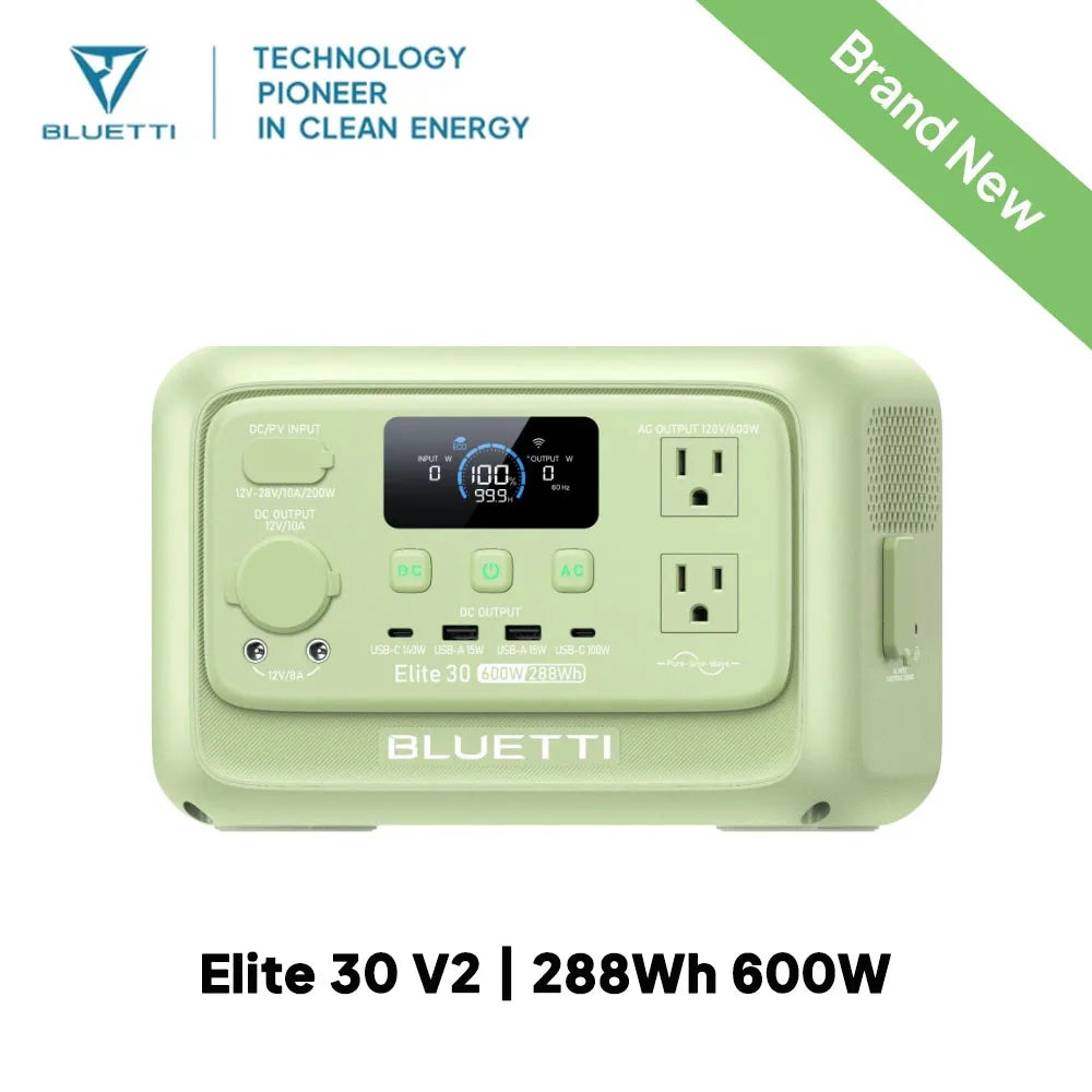 BLUETTI Elite 30 V2 288Wh 600W Portable Power Station