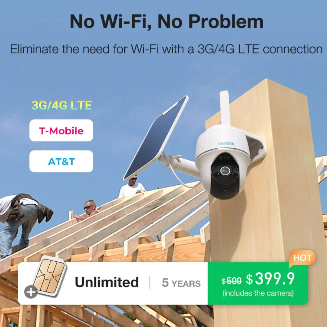 EIOTMART Unlimited Data Reolink Camera Bundle