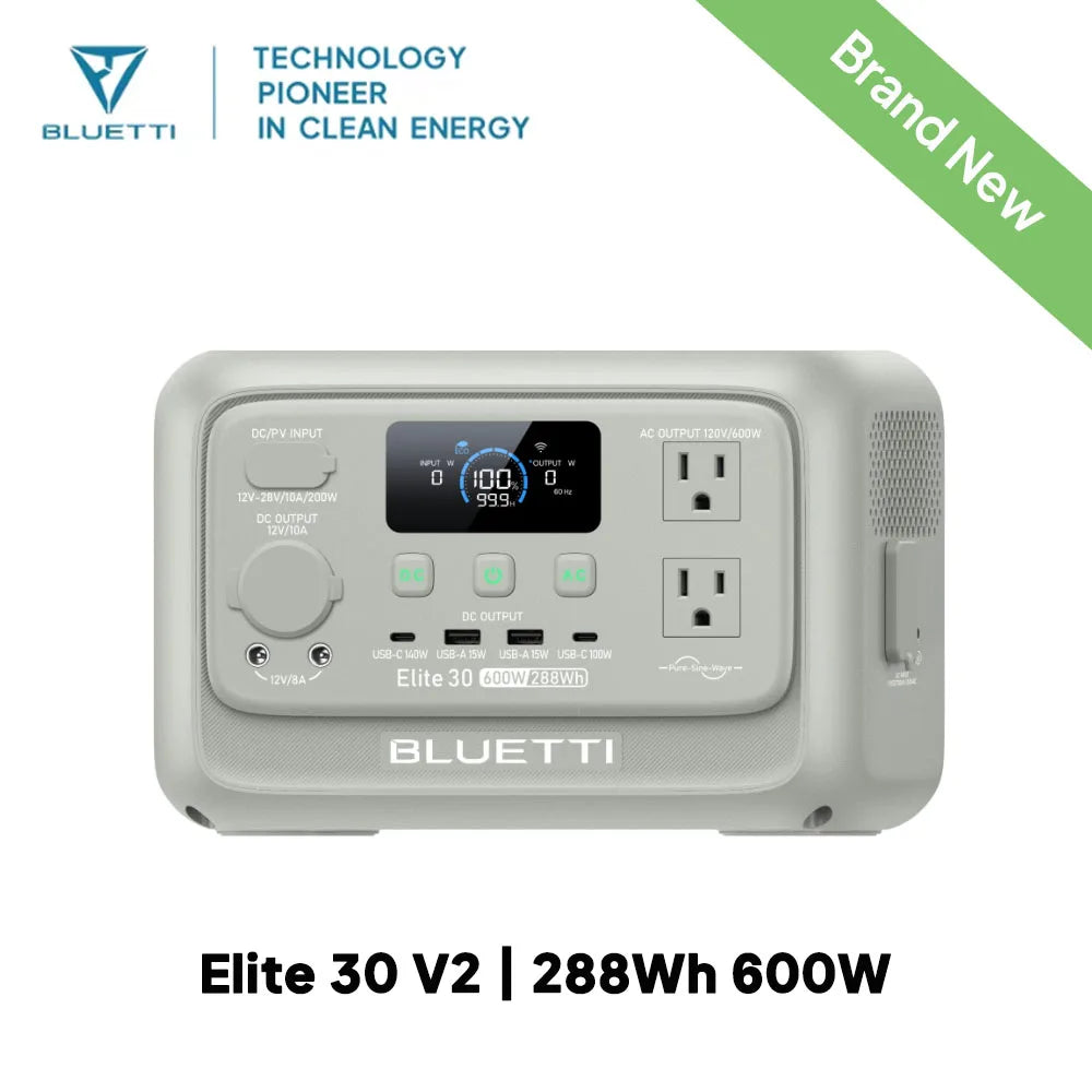 BLUETTI Elite 30 V2 288Wh 600W Portable Power Station