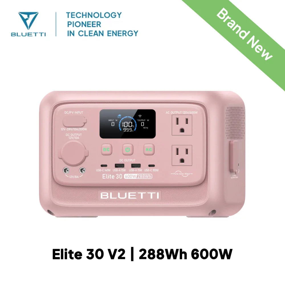 BLUETTI Elite 30 V2 288Wh 600W Portable Power Station