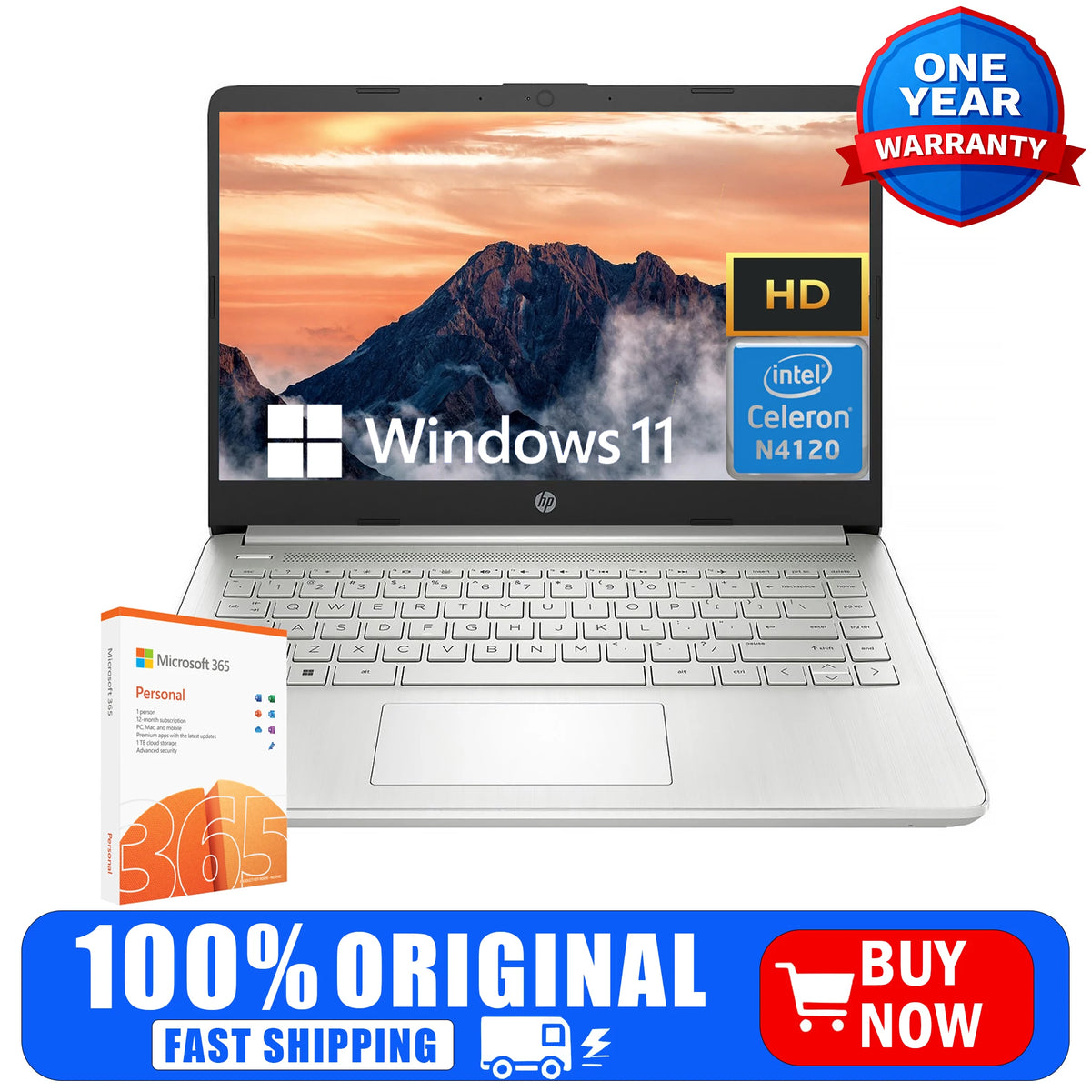 HP Business Laptop With Intel Celeron And Windows 11