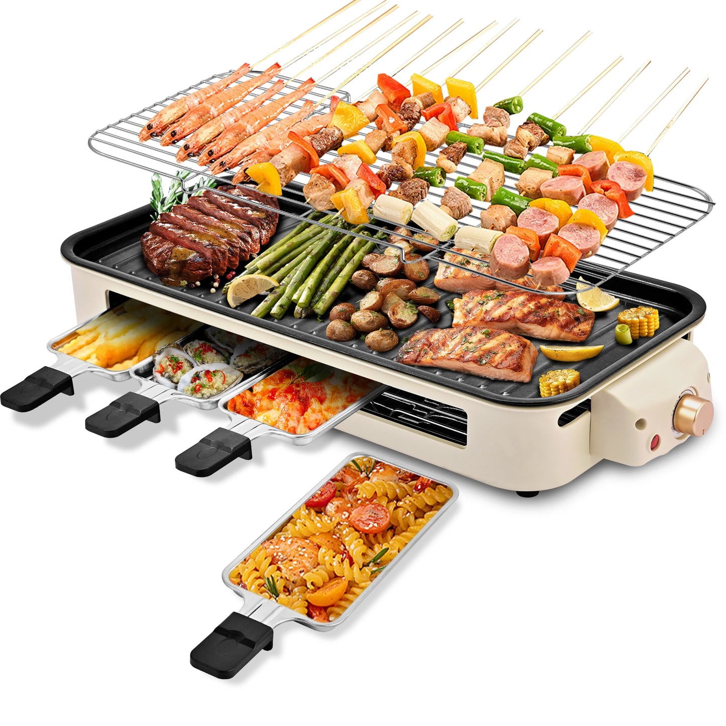 Suslas Electric Indoor BBQ Grill Raclette