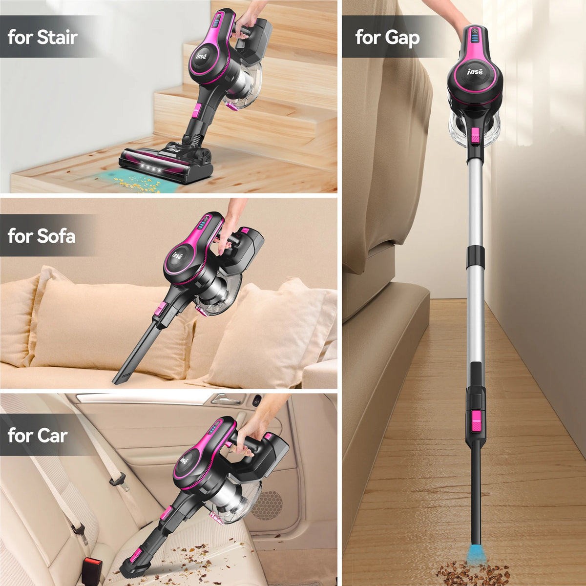 INSE N5T Cordless Vacuum Cleaner With HEPA Filter