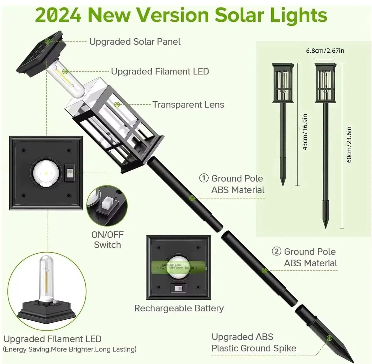 Solar Pathway Light Outdoor Waterproof Garden Lamp