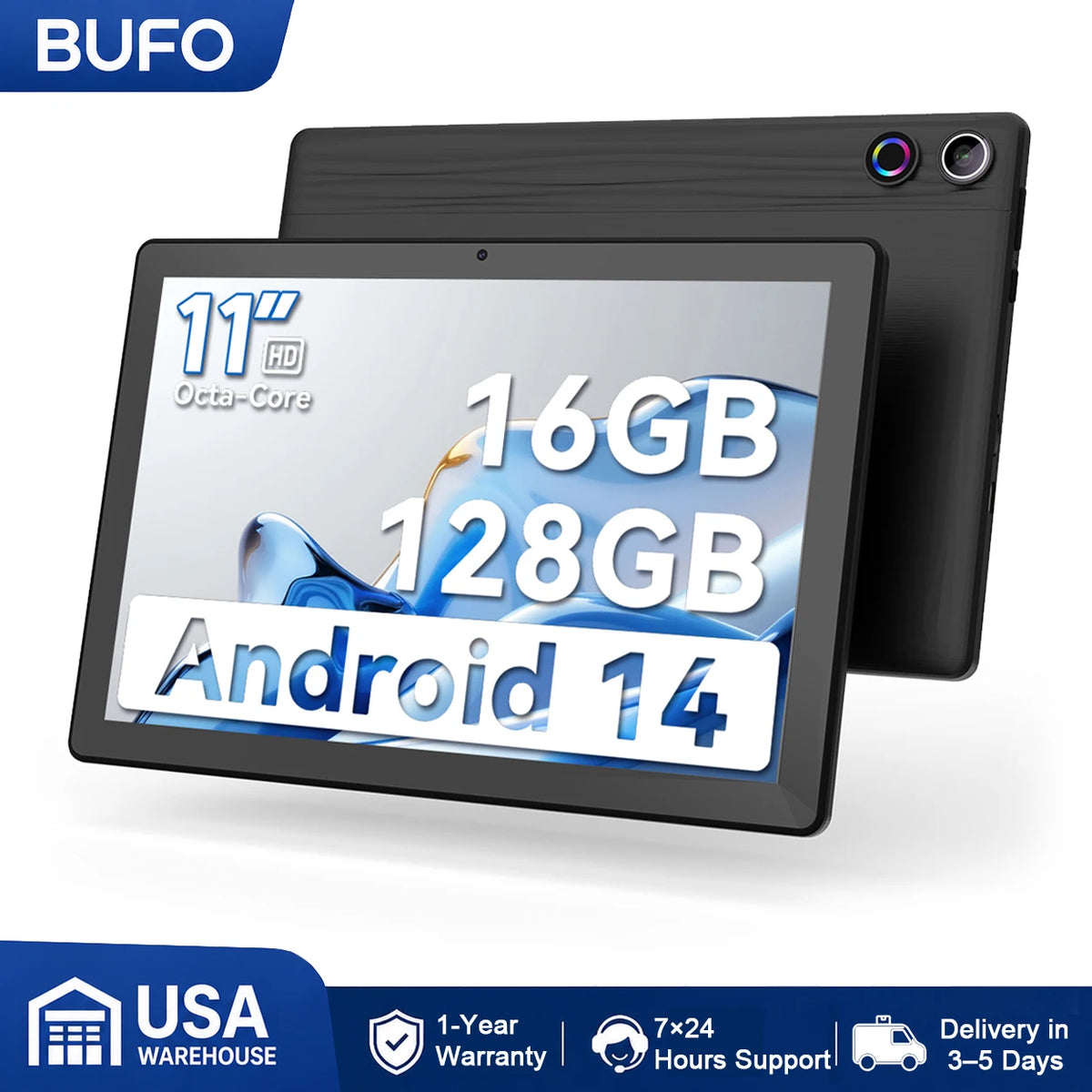 BUFO A7 Octa Core Android 14 Tablet PC