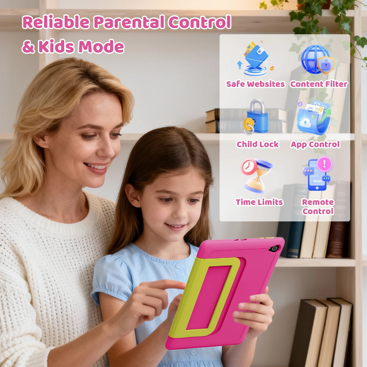 BUFO Kids Tablet With Parental Controls And Dual Cameras