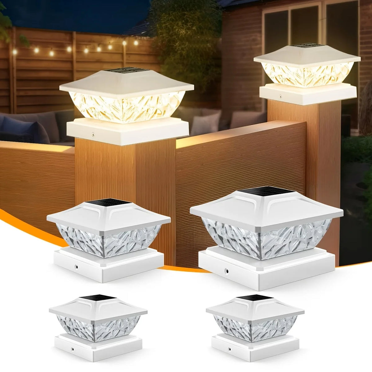 KPSTEK Solar Outdoor Gate and Fence Pillar Light