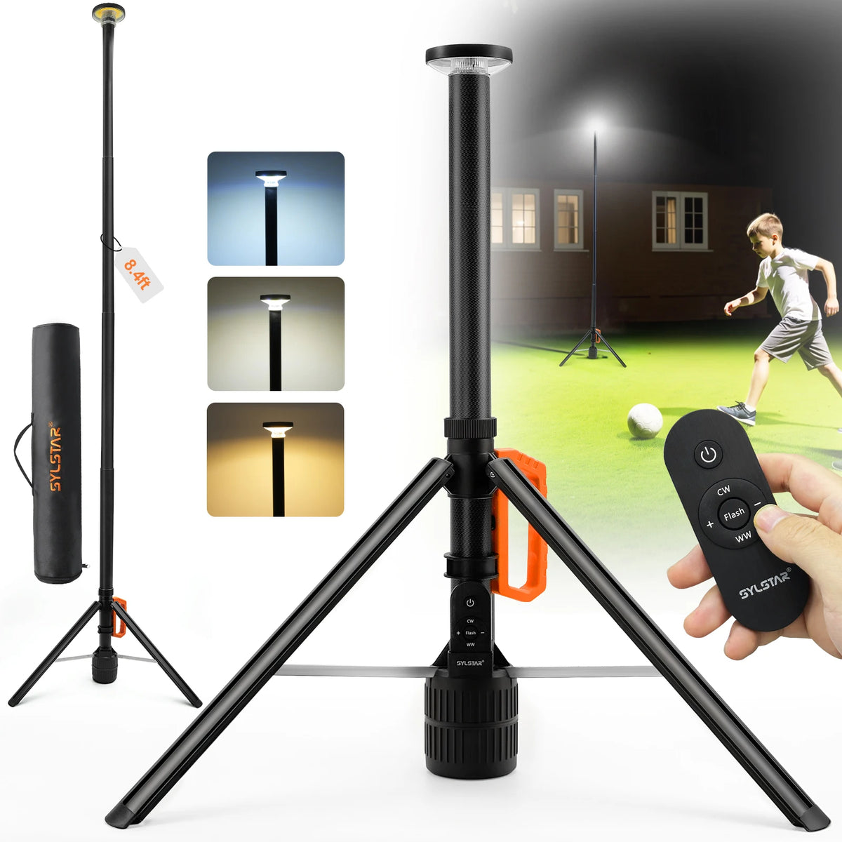 Rechargeable Telescopic LED Work Light With Remote Control