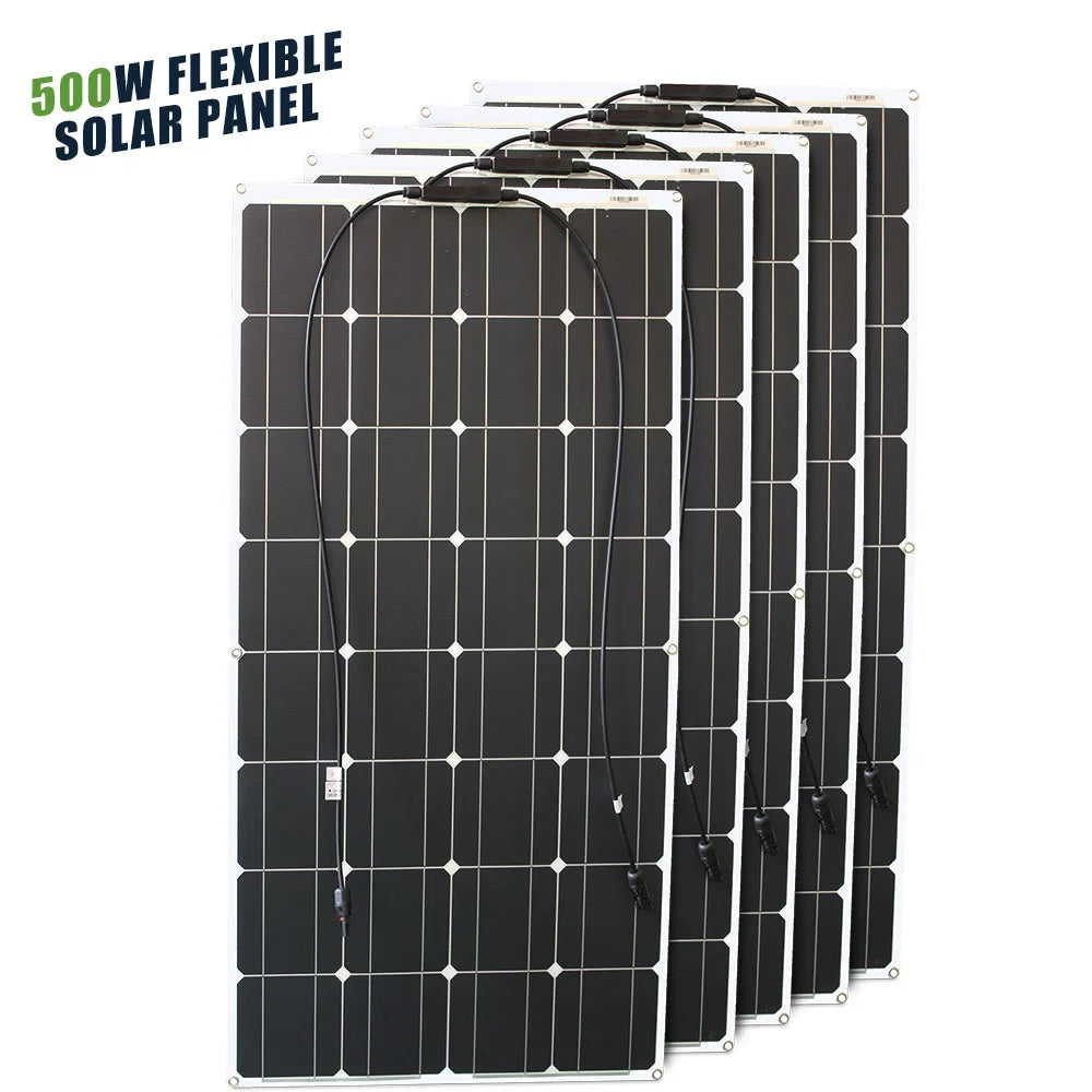 ASUNERGE 12V Flexible Monocrystalline Solar Panel