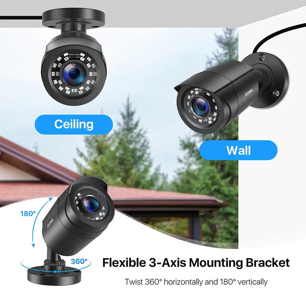 ZOSI 2.0MP 1080P Outdoor Indoor Security Camera 4 in 1