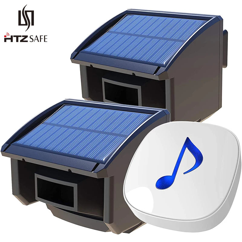 HTZSAFE Solar Wireless Driveway Alarm System