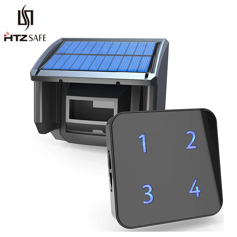 HTZSAFE Solar Wireless Driveway Motion Sensor Alarm