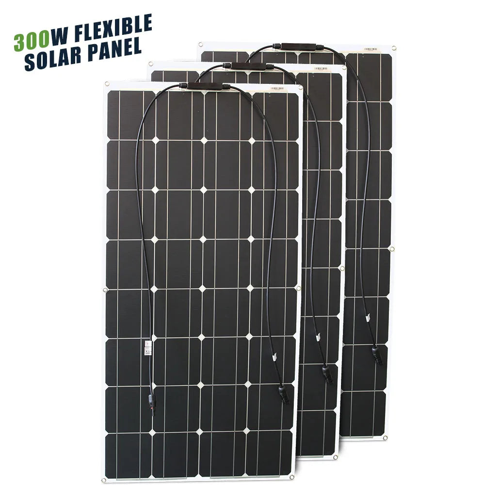 ASUNERGE 12V Flexible Monocrystalline Solar Panel