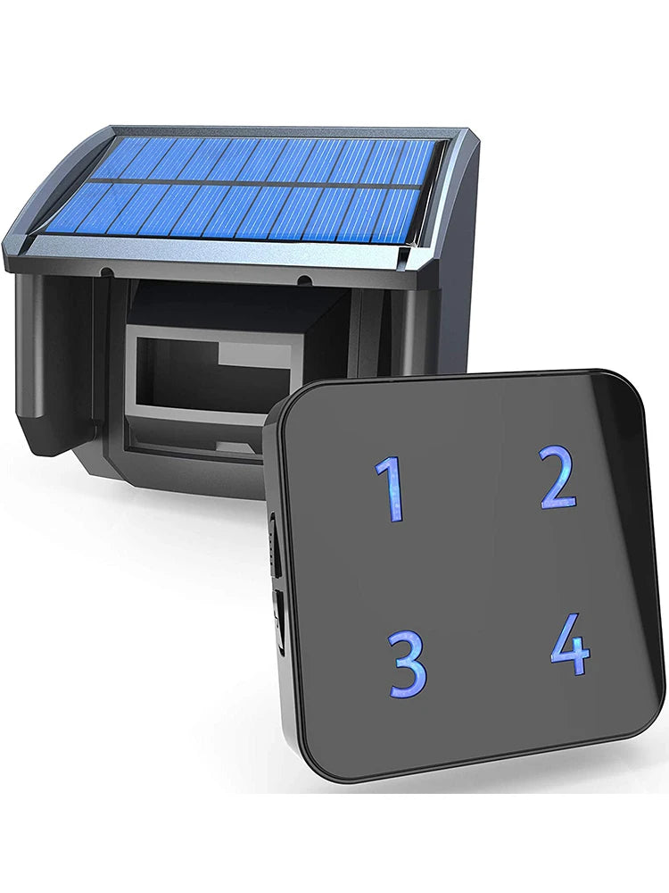 HTZSAFE Solar Wireless Driveway Motion Sensor Alarm