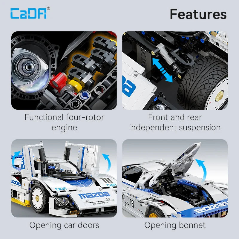 CaDA Mazda 787B Technical Racing Car Building Blocks