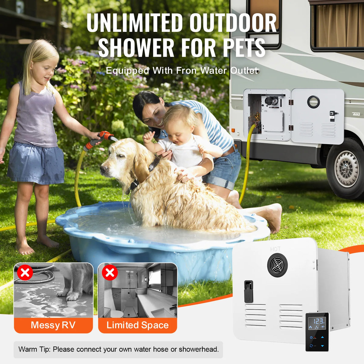 SucceBuy RV Tankless Water Heater With Instant Hot Water