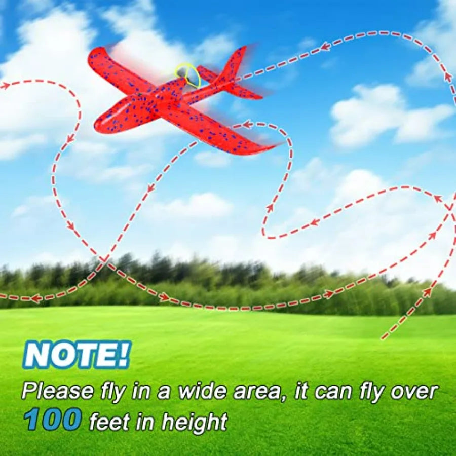 Electric Foam Airplane Toy Two Pack LED Planes Outdoor