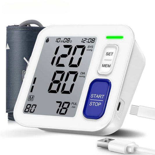 Automatic Sphygmomanometer with a Large Cuff for Upper Arms, Featuring a Wide Range of 8.66-16.54 inch, Memory for 2*90 Readings