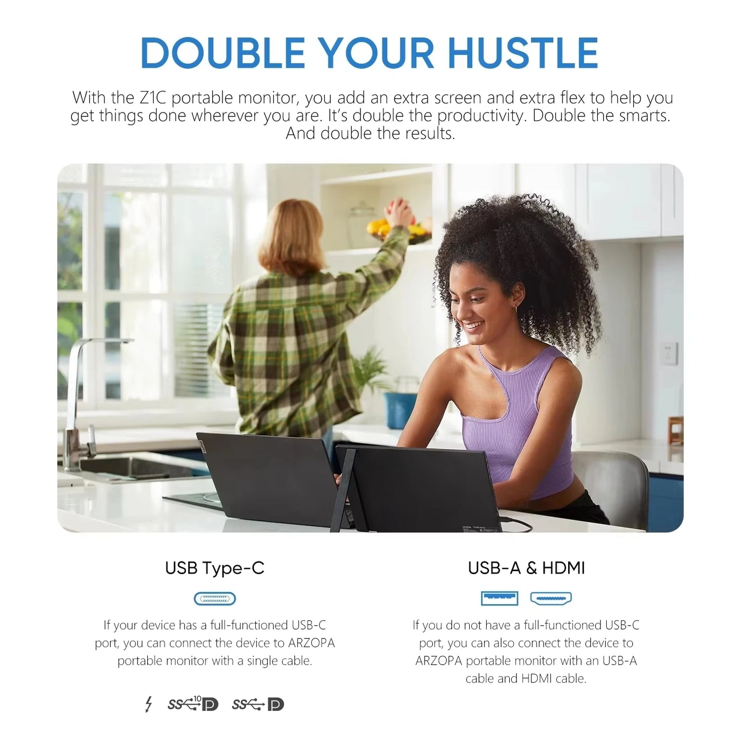 Arzopa Z1C Portable Monitor 1080P