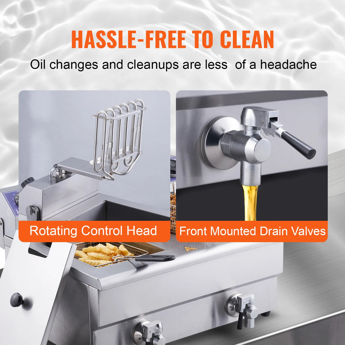 SucceBuy Dual Tank Commercial Electric Deep Fryer