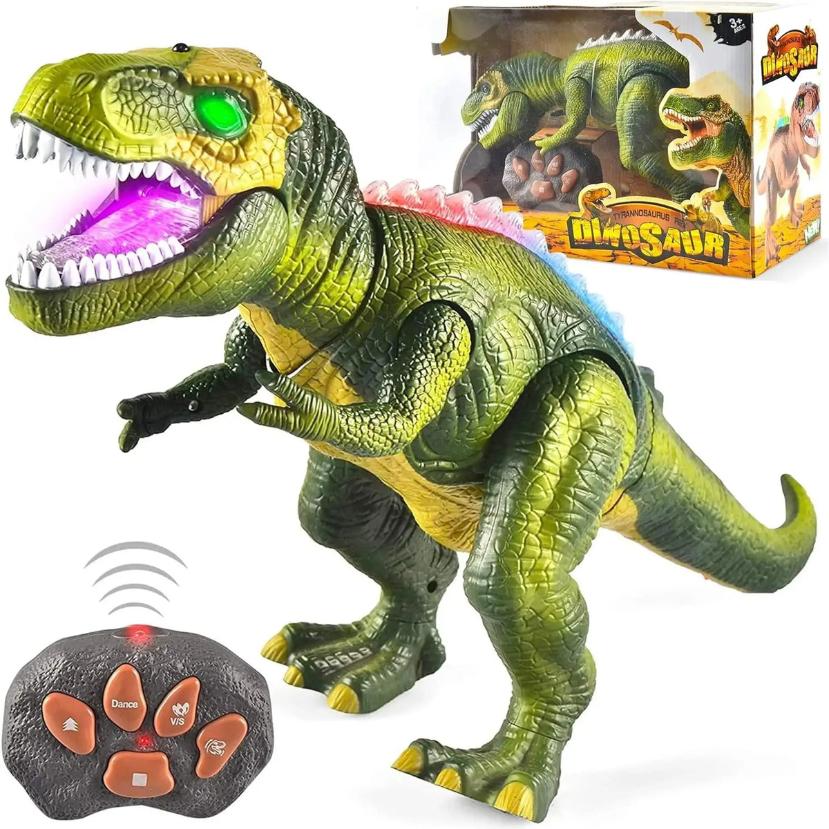 Joyfy Remote Control Walking Dinosaur Robot Toy