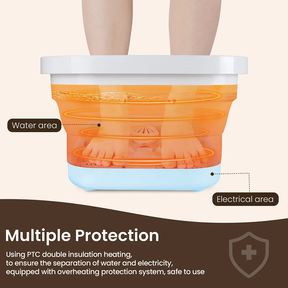 Foreverlily Portable Thermostatic Foldable Foot Massage Tub