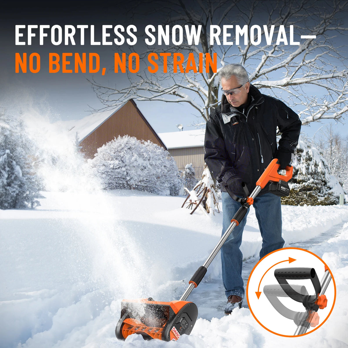 TaskStar Cordless Electric Snow Shovel Blower